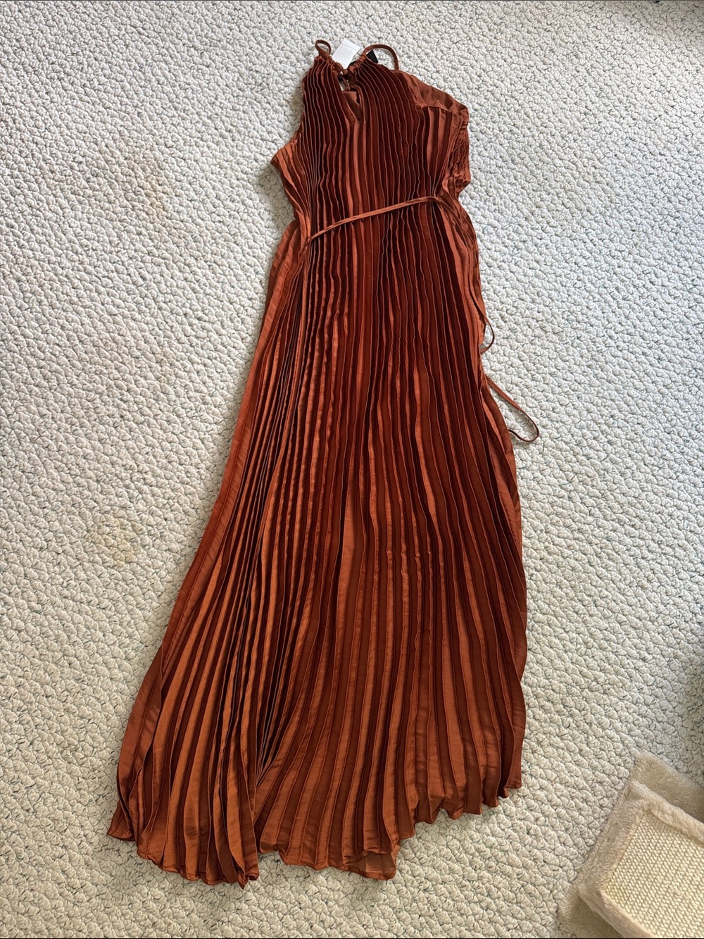 Banana Republic Rust Pleated Halter Maxi Dress - Picture 4 of 4
